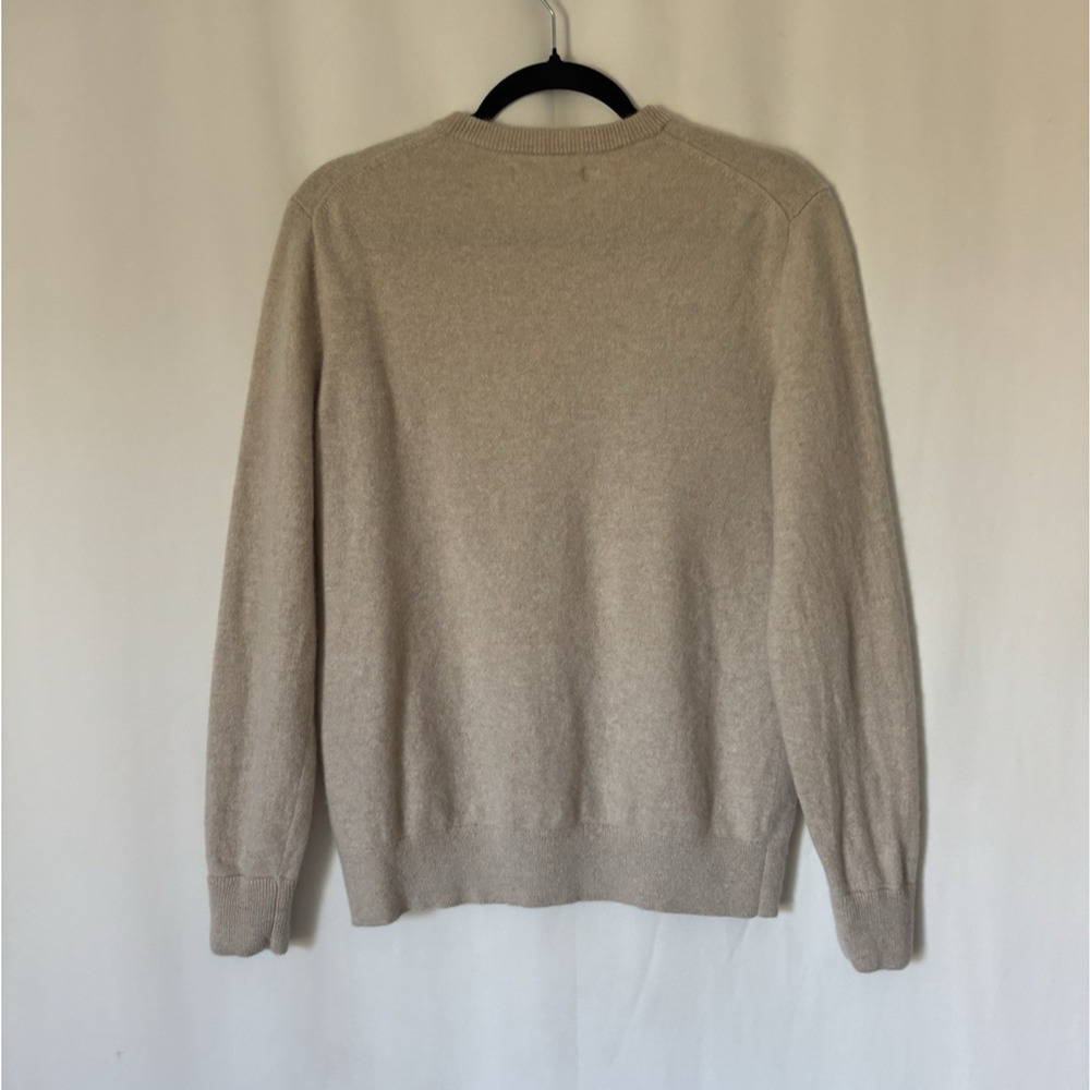 Everlane Sweater Medium Beige Crew Neck Cashmere Blend Womens - Picture 3 of 6